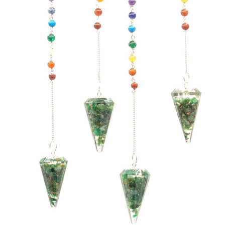 Orgonite Power Chakra Pendulum - Green Aventurine - SHAMTAM.COM