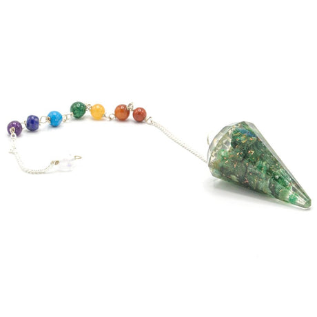 Orgonite Power Chakra Pendulum - Green Aventurine - SHAMTAM.COM