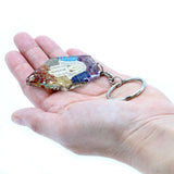 Talisman Keychain Orgonite Power - Gemstone Chakra Hamsa - SHAMTAM.COM