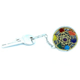 Talisman Keychain Orgonite Power - Round Seven Chakra - SHAMTAM.COM