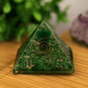 Orgonite Pyramid Angel Copper Gemstone Crystals 70mm