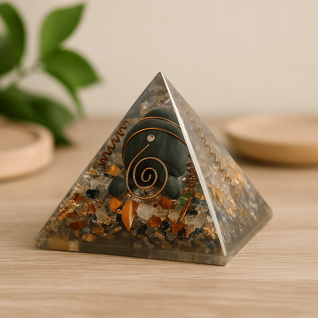Orgonite Pyramid Crystal Copper Turtle, 60mm - SHAMTAM.COM