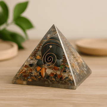Orgonite Pyramid Crystal Copper Turtle, 60mm
