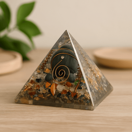 Orgonite Pyramid Crystal Copper Turtle, 60mm - SHAMTAM.COM