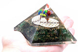 Orgonite Pyramid - Green Acewnturine nd Flower of Life - 70 mm - SHAMTAM.COM