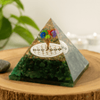Orgonite Pyramid Green Aventurine Flower Of Life 70mm - SHAMTAM.COM