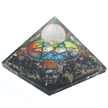 Orgonite Pyramid - Midnight Pentagon - 70mm - SHAMTAM.COM