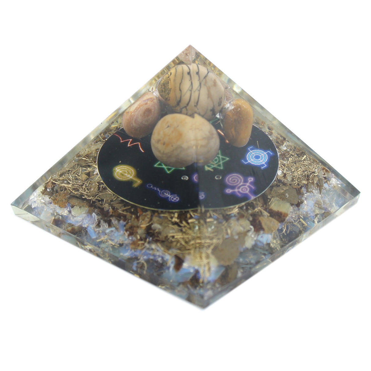 Orgonite Pyramid - Midnight Reiki - 70mm - SHAMTAM.COM