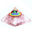 Orgonite Pyramid - Rose Quartz Rainbow Flower of Life - 70 mm - SHAMTAM.COM