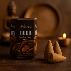 Oudh Masala Backflow Incense Cones Pack of 10 - SHAMTAM.COM