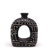 Boho Vase Oval Donut Shaped - Chocolate 18cm - SHAMTAM.COM