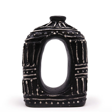 Boho Vase - Oval Donut Shaped Chocolate 23cm - SHAMTAM.COM