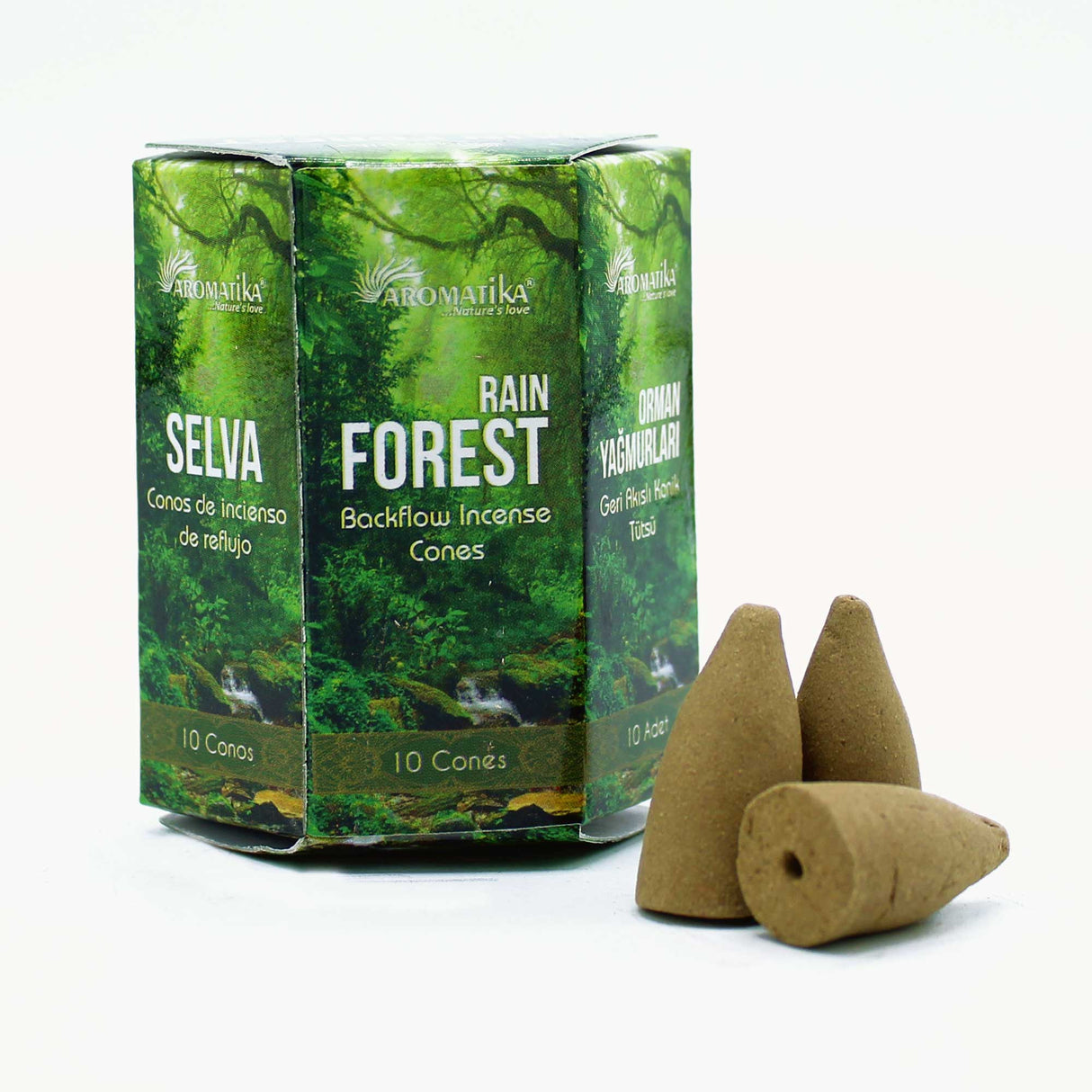 Rain Forest Backflow Incense - Pack of 10 Masala - SHAMTAM.COM