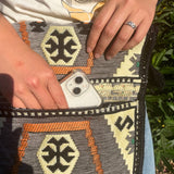 Boho Bag Messenger Pale Grey Kilim - SHAMTAM.COM