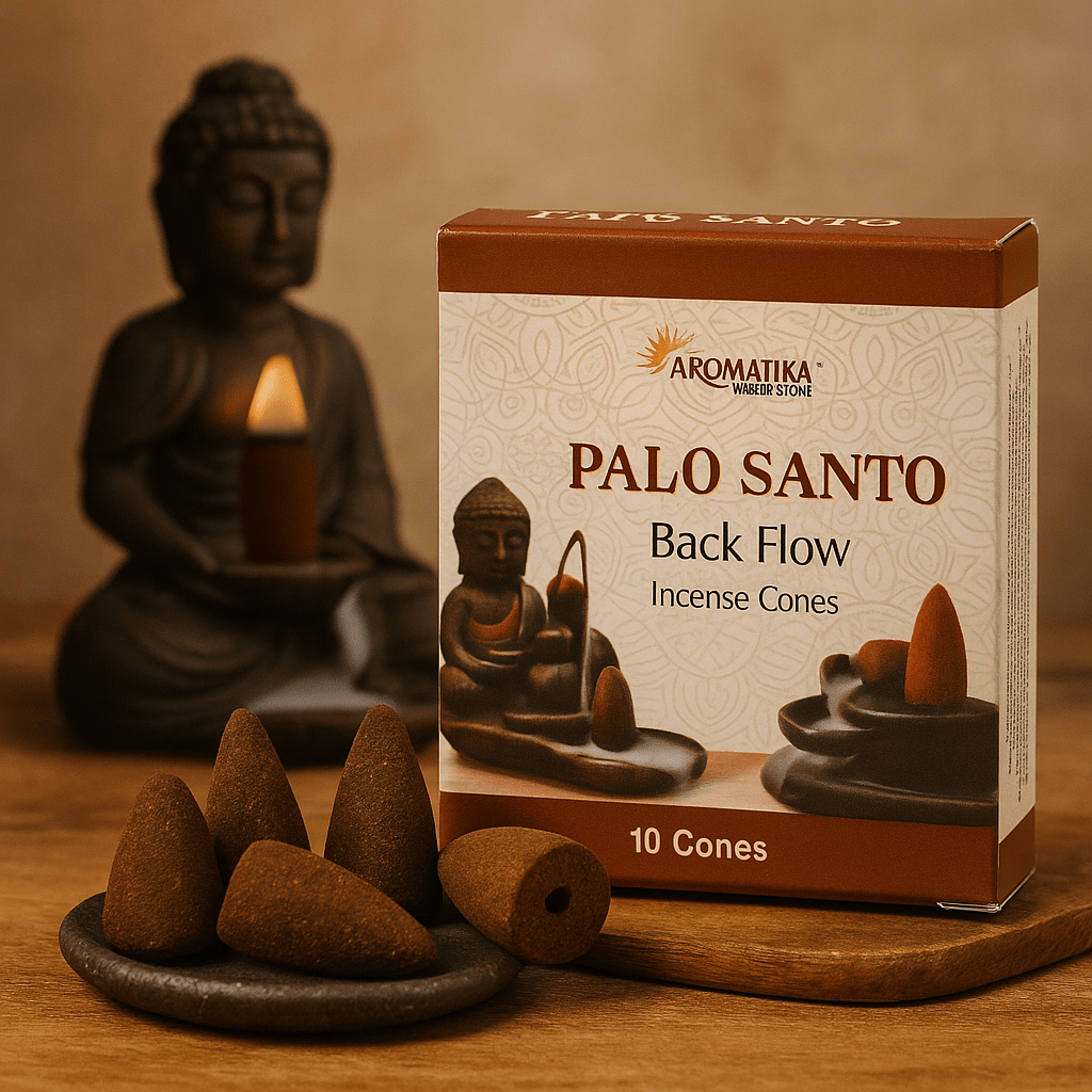 Palo Santo Backflow Incense Cones 10 Pack - Aromatica - SHAMTAM.COM