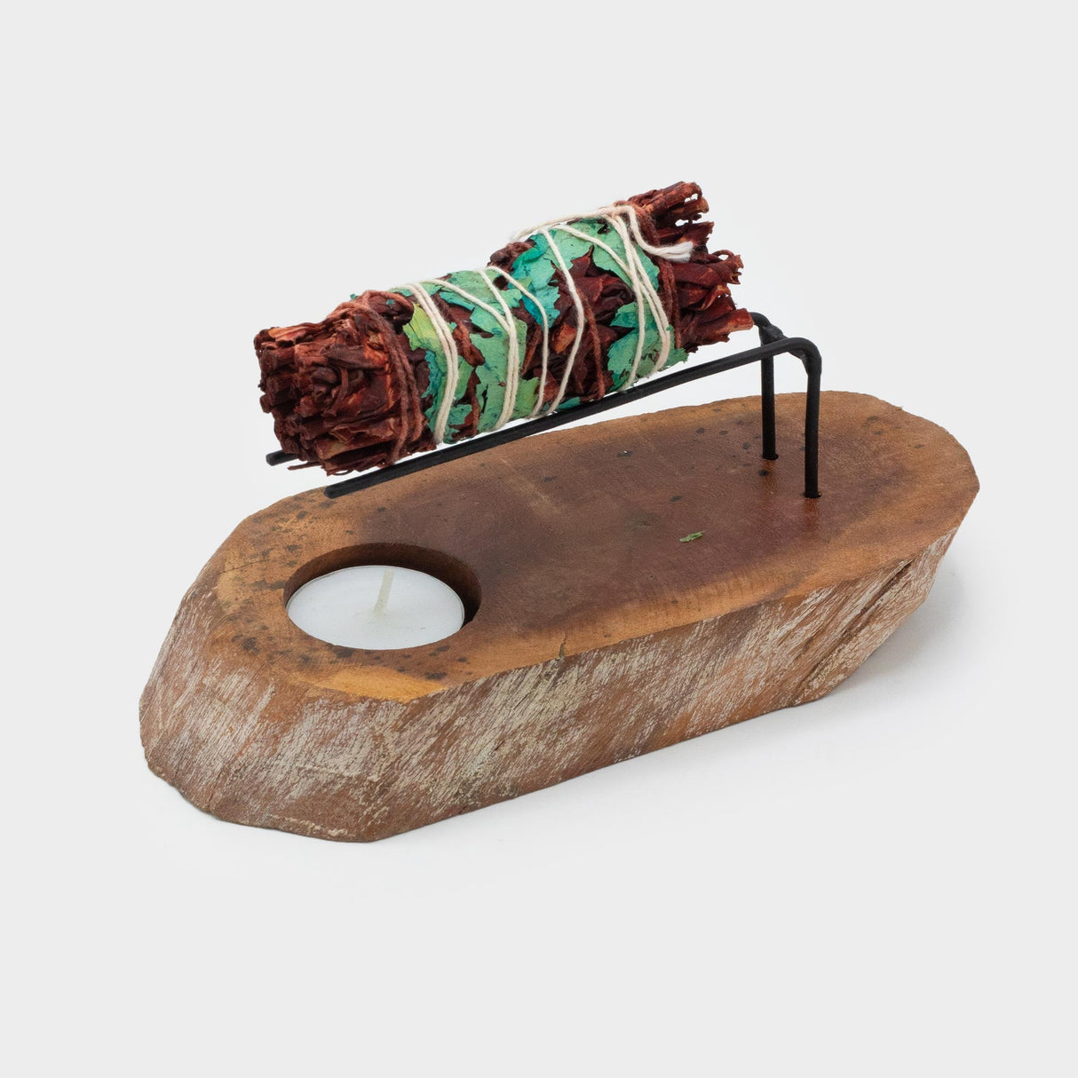 Palo Santo Heater - Whitewash Gamel Wood - SHAMTAM.COM
