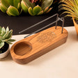 Palo Santo Holder - Teak Wood - Hamsa Design - SHAMTAM.COM