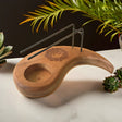 Palo Santo Holder Teardrop - Teak Wood - Yin & Yang Design - SHAMTAM.COM