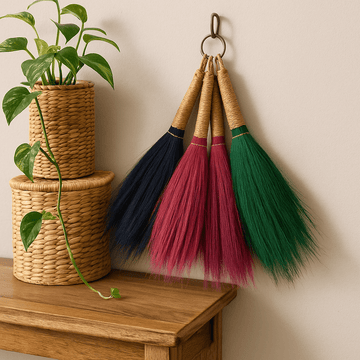 Pampas Grass Long Brooms 4-Pack Vivid Colours