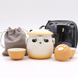 Panda Teapot Set & Three Cups - Orange - SHAMTAM.COM