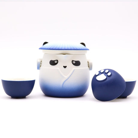 Panda Teapot Set & Three Cups - Sky Blue - SHAMTAM.COM