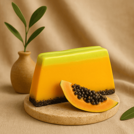 Papaya Poppy Seed Exfoliating Soap Bar, 115g - SHAMTAM.COM