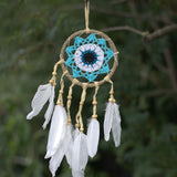 Macrame Dreamcatcher Pastel Blue 12cm (asst colours) - SHAMTAM.COM