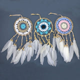 Macrame Dreamcatcher Pastel Blue 12cm (asst colours) - SHAMTAM.COM