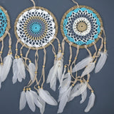 Macrame Dreamcatcher Pastel Blue 16cm (asst colours) - SHAMTAM.COM