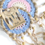 Macrame Dreamcatcher Pastel Blue 9cm (asst colours) - SHAMTAM.COM