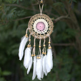 Macrame Dreamcatcher Pastel Pink 12cm (asst colours) - SHAMTAM.COM