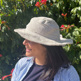 Boho Hat - Patched and Wired Hemp & Cotton Natural - SHAMTAM.COM