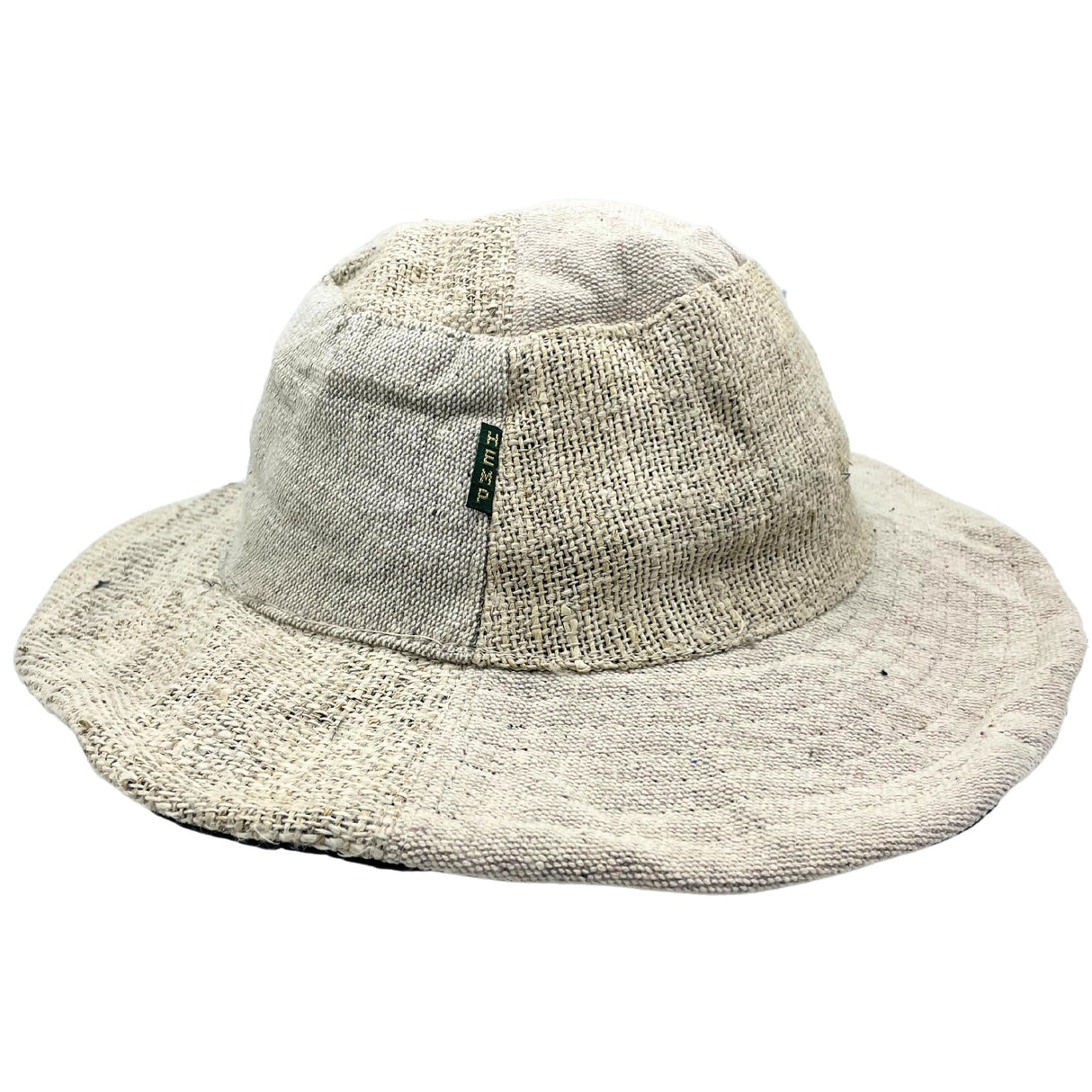 Boho Hat - Patched and Wired Hemp & Cotton Natural - SHAMTAM.COM