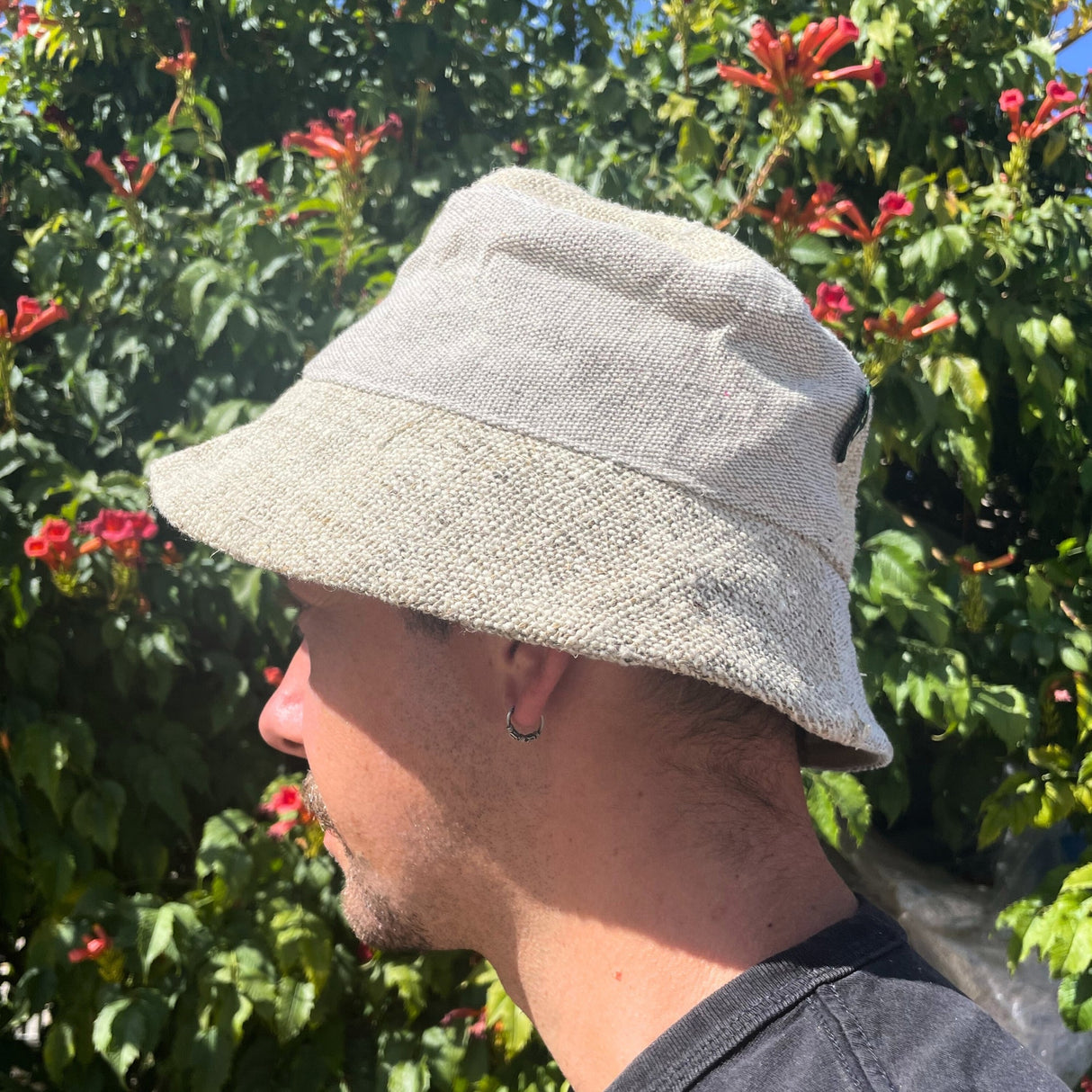 Boho Hat - Patched Hemp & Cotton Natural - SHAMTAM.COM