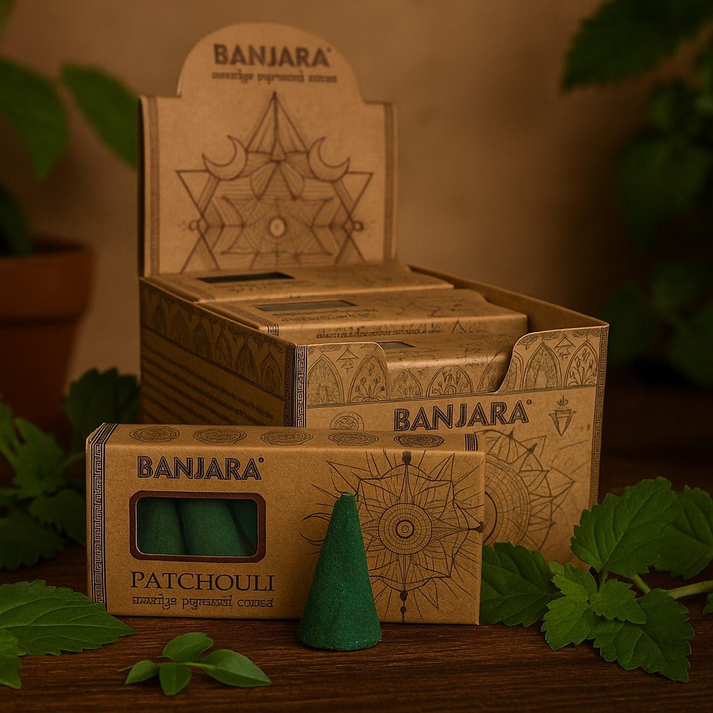 Patchouli Incense Smudge Cones, 10 Pack Banjara - SHAMTAM.COM