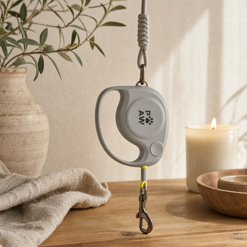 Paw Pet Leash - Elephant Strap - Grey - 2m — styled in a warm, naturally lit interior