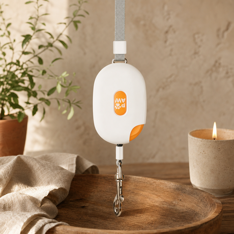 Paw Pet Leash - Pocket Pod - White - 1.5m — styled in a warm, naturally lit interior