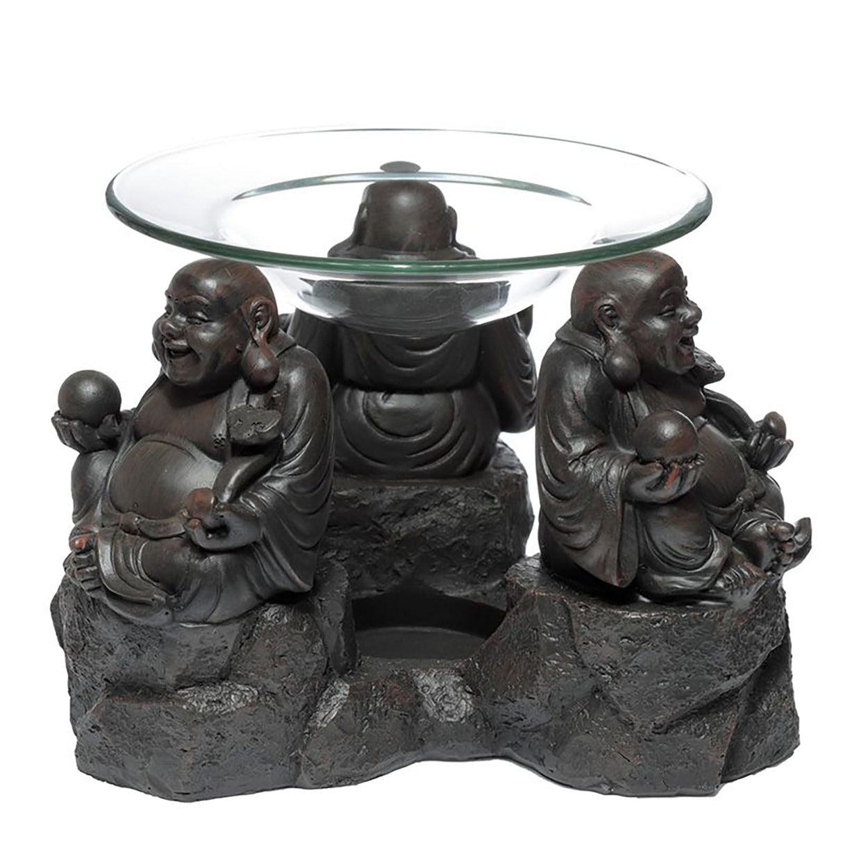 Oil & Wax Burner Peace of the East Wood Effect Chinese Buddha - SHAMTAM.COM