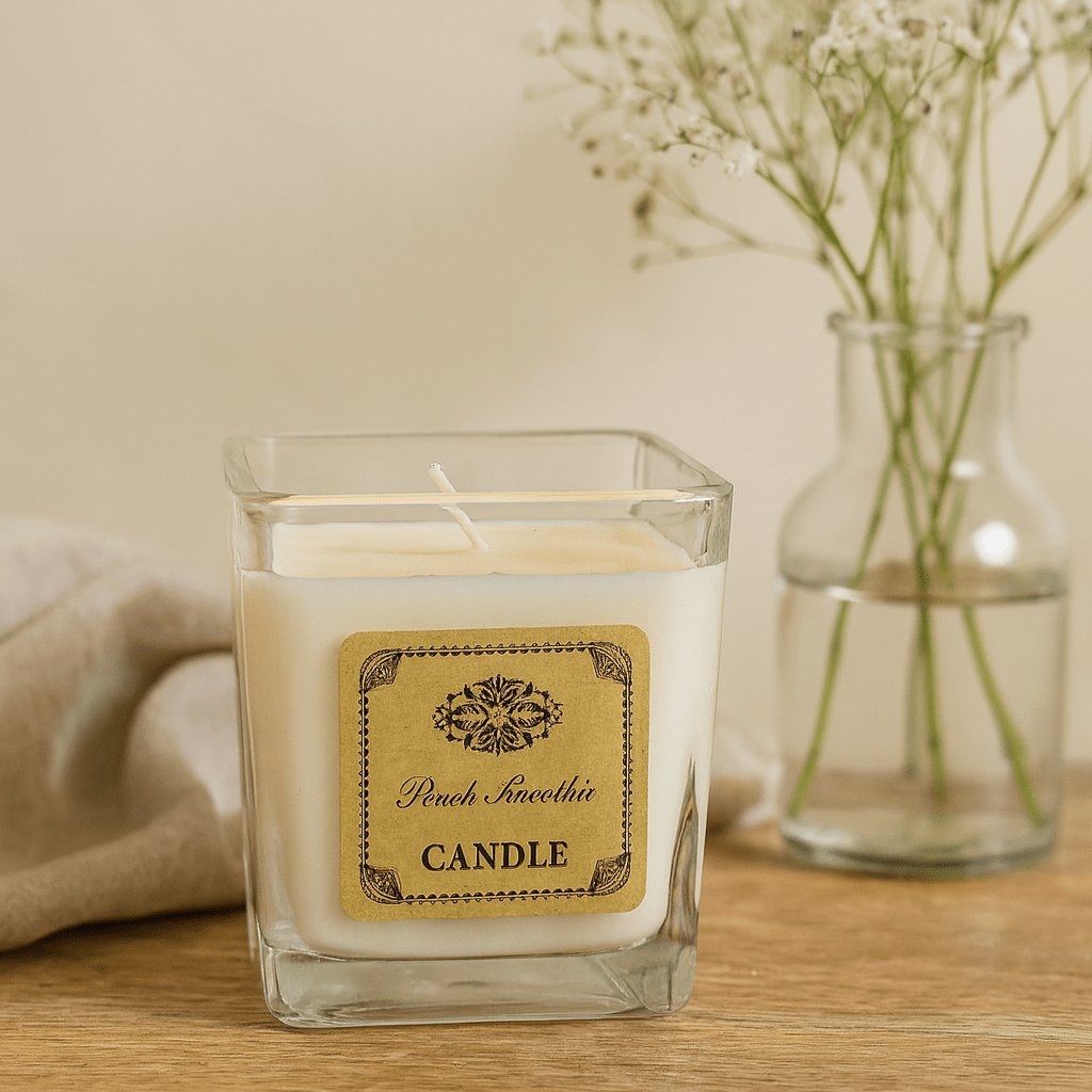 Peach Smoothie Scented Candle Soy Wax Jar - SHAMTAM.COM