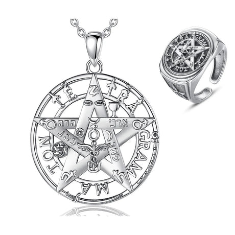 Pentagram Pendant and Ring Set - SHAMTAM
