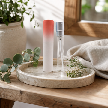 Perfume Twist Bottle - 10ml - Pink Shaded — styled in a warm, naturally lit interior
