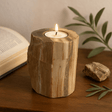 Petrified Wood Tealight Candle Holder - SHAMTAM.COM