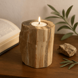Petrified Wood Tealight Candle Holder - SHAMTAM.COM