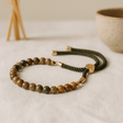 Picasso Jasper Adjustable String Bracelet, 18K Gold Plated - SHAMTAM.COM