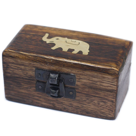 Pill Box, Small Mango Wood With Latch - SHAMTAM.COM