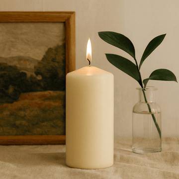 Pillar Candle 50x100mm Ivory 20 Hour – 8 Pack