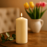 Pillar Candle Ivory 60x120mm 38 Hour Burn Time - SHAMTAM.COM