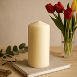 Pillar Candle Ivory 80 x 200 mm - SHAMTAM.COM