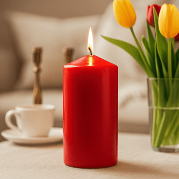 Pillar Candle Red 60x100mm – 6 Pack