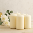 Pillar Candles Set of 4 Ivory 40x80mm 9 - Hour - SHAMTAM.COM